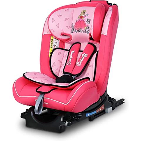 License Car Seats Disney Princess Baby/Kids 4-in-1 Car Seat - 4 Position Comfort Recline - ISOFIX for Stability - Suitable from 0 months to 12 years (Group 0+/1/2/3), Upto 36kg (Official Disney Product)